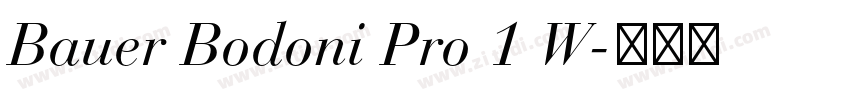 Bauer Bodoni Pro 1 W字体转换